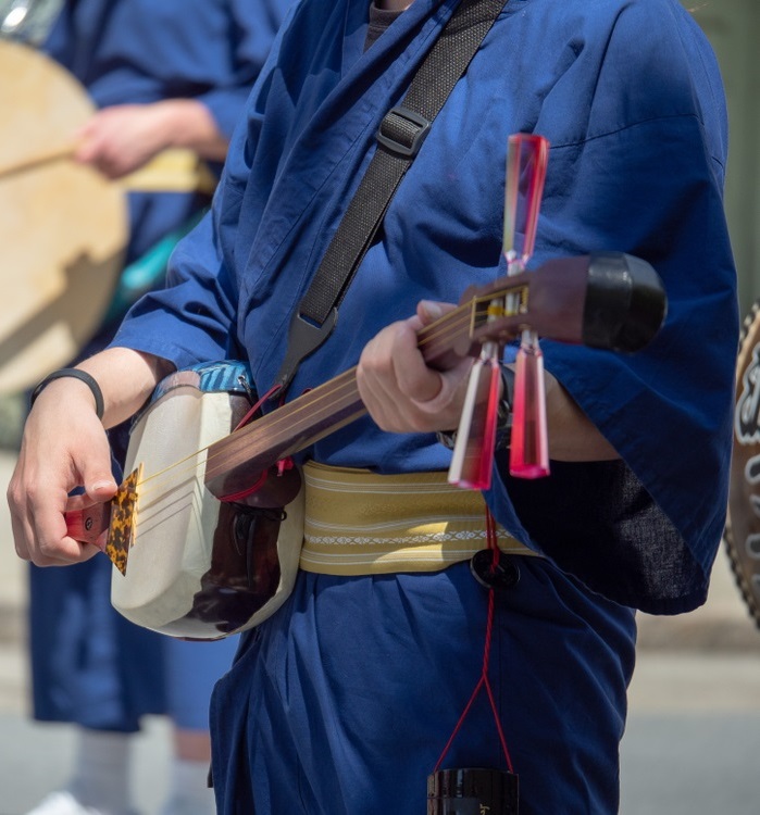 津軽三味線　 (検索)骨董/和楽器/弦楽器/三線/太棹三味線 中古三味線の掲載品 太棹(津軽三味線) 三味線店 三萃園